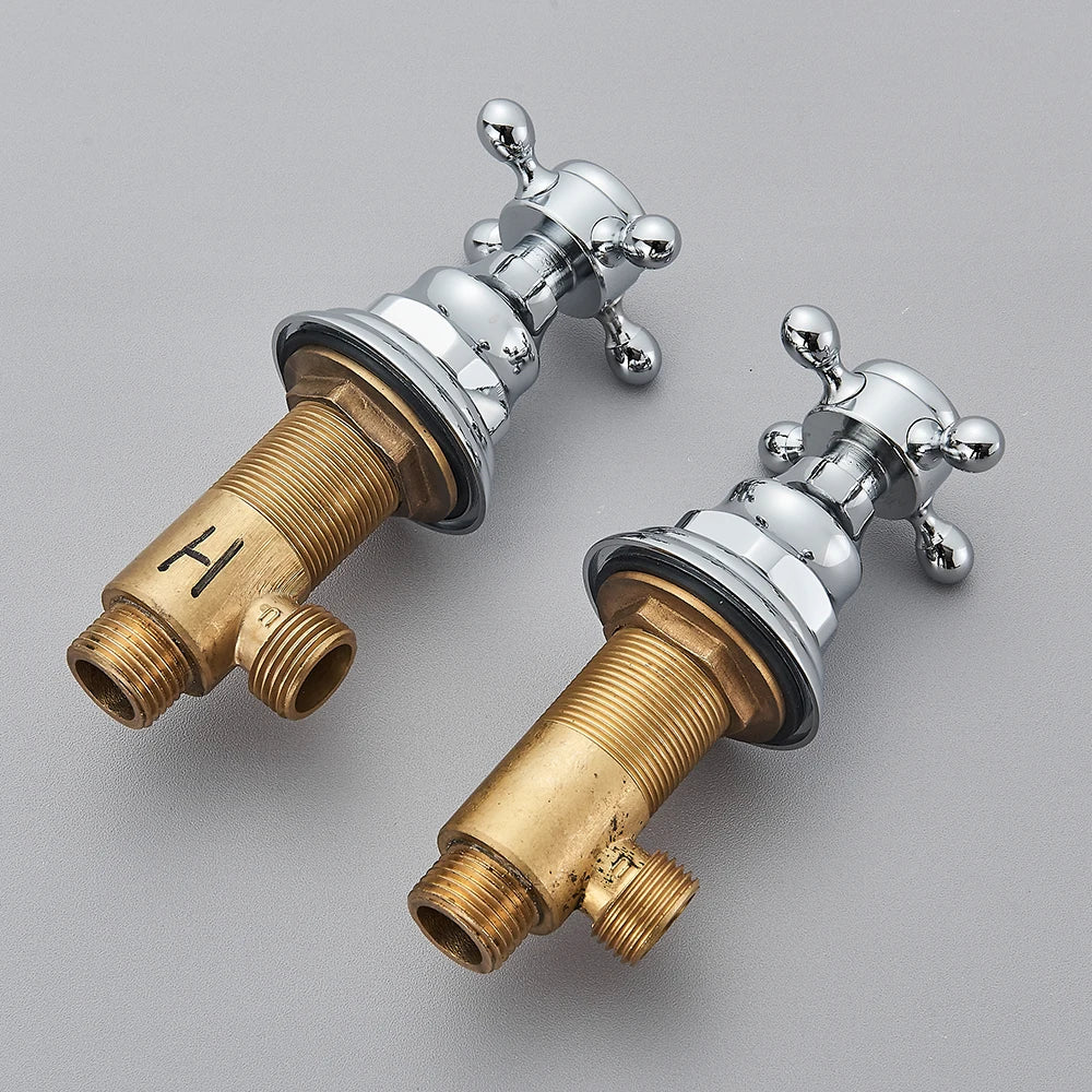 Elite Series - Replacement Faucet Handles - Solid Brass - Bathroom Sink