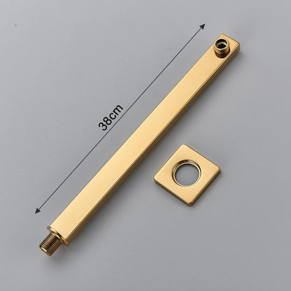 AquaLux Brass Shower Arm - Wall & Ceiling Mount - Modern Bathroom