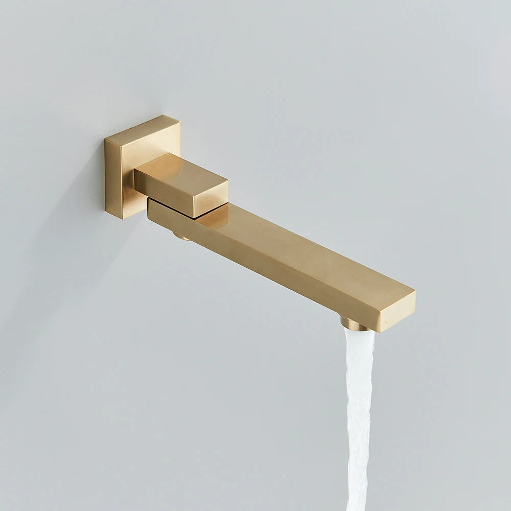 Modern Wall-Mount Tub Spout - Brass Replacement Faucet
