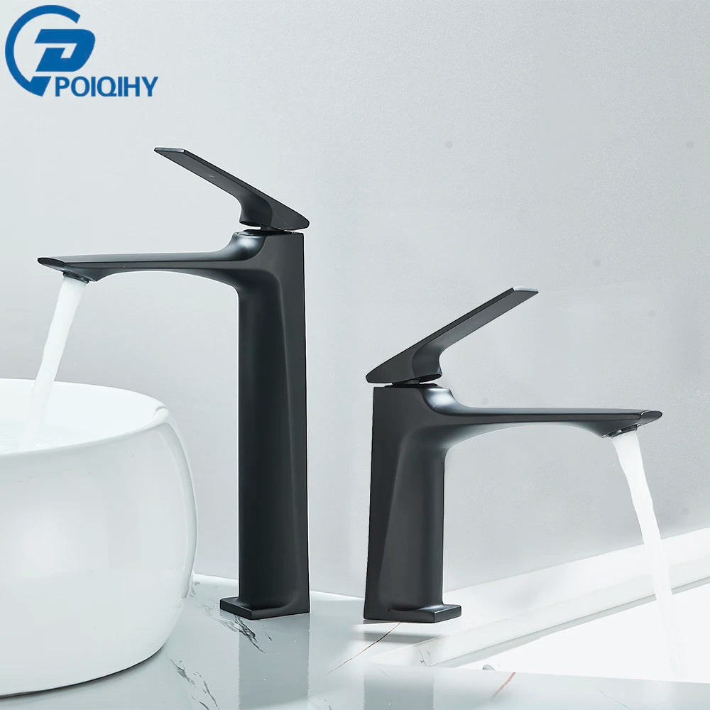Aura Modern Basin Mixer - Deck Mounted Faucet - Single Lever Bathroom