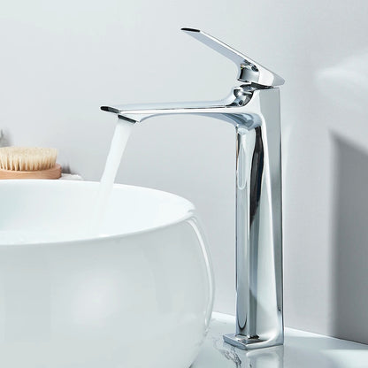 Aura Modern Basin Mixer - Deck Mounted Faucet - Single Lever Bathroom