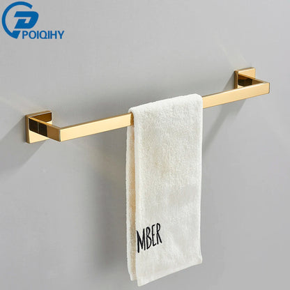Gold Bathroom Hardware Set - SUS304 Stainless Steel Wall Mount