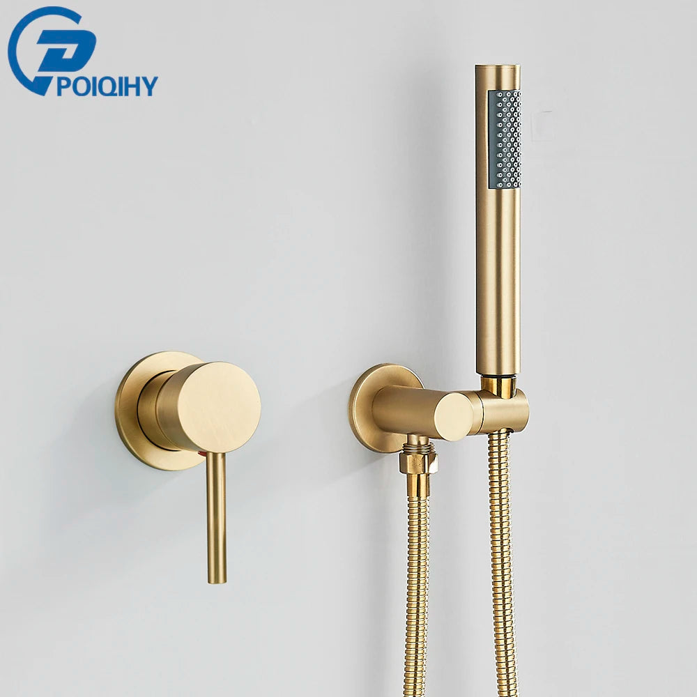 Aurelius Handheld Shower Set - Solid Brass Faucet - Bathroom Upgrade