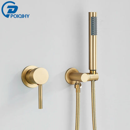 Aurelius Handheld Shower Set - Solid Brass Faucet - Bathroom Upgrade
