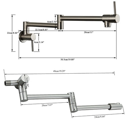 FlexiStream - Wall Mounted Cold Water Tap - Folding 360 Spout