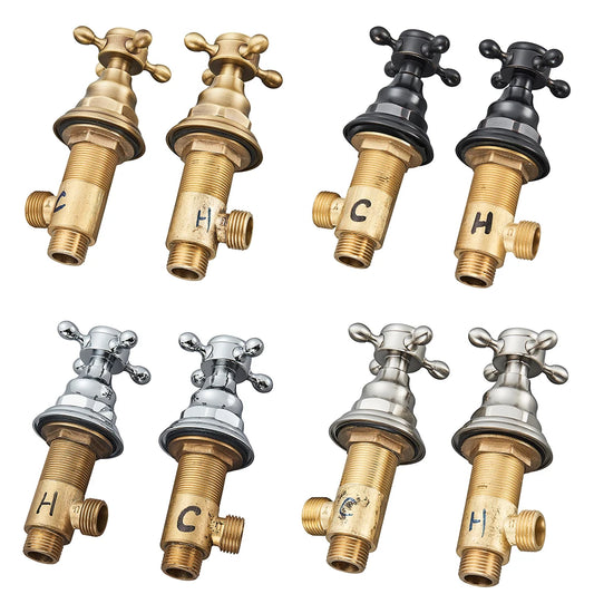 Elite Series - Replacement Faucet Handles - Solid Brass - Bathroom Sink