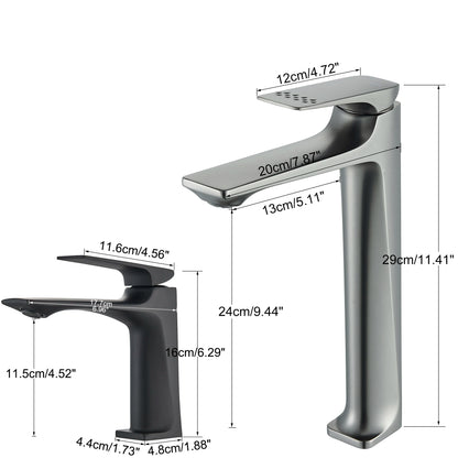 Aura Modern Basin Mixer - Deck Mounted Faucet - Single Lever Bathroom