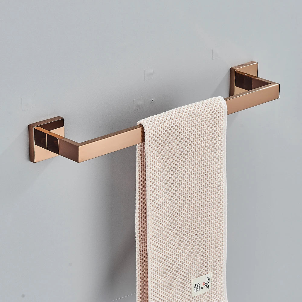 Aurelia Rose Gold Bathroom Hardware Set - Stainless Steel - Luxury Bath