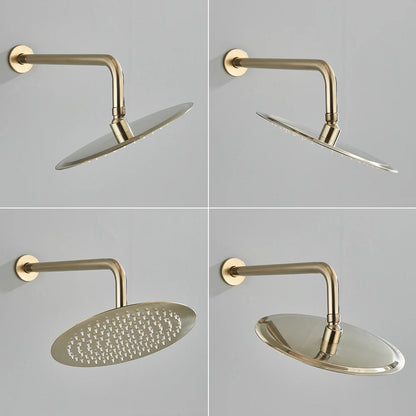 Aura - Brushed Gold Rainfall Shower Set - Stainless Steel - 2-Way