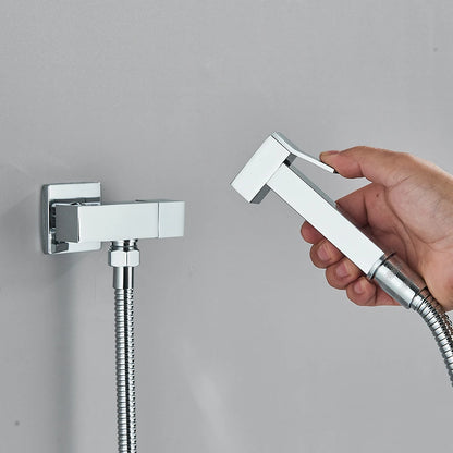 AquaStream Handheld Bidet Sprayer - Stainless Steel - Bathroom Hygiene
