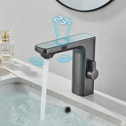 AquaSmart Digital Sensor Faucet - Touchless Mixer Tap - Modern Bathroom