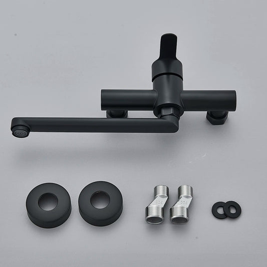 AquaStream Wall Mounted Kitchen Faucet - 360° Swivel Spout - Modern Mixer