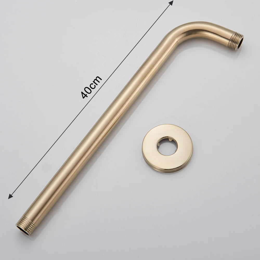 AquaLux Brass Shower Arm - Wall & Ceiling Mount - Modern Bathroom