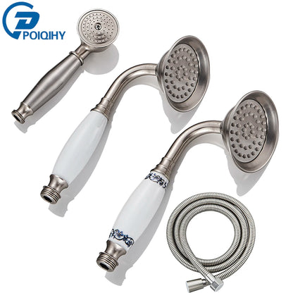 AquaLux - Handheld Shower Head - Brushed Nickel Copper - Bathroom