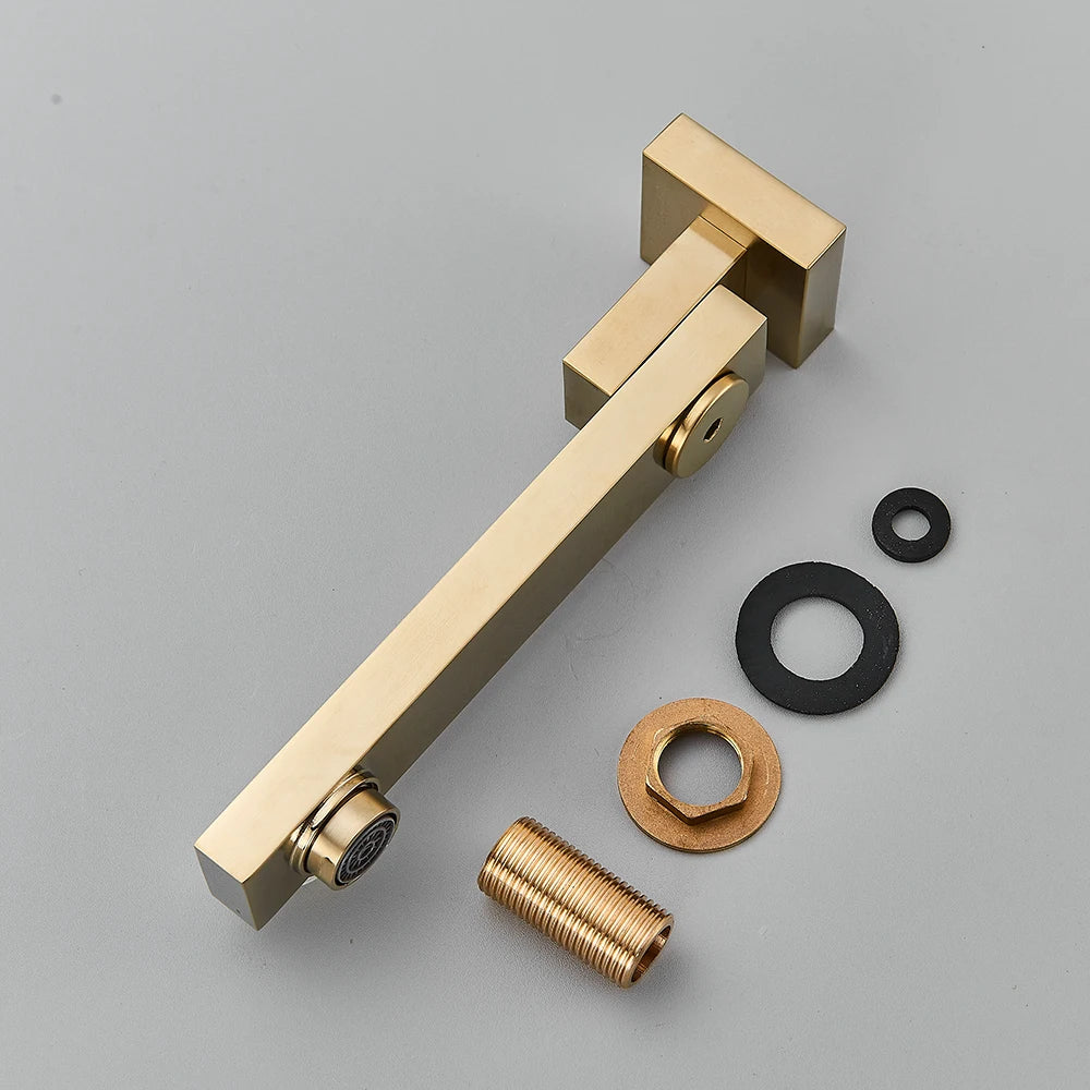 Modern Wall-Mount Tub Spout - Brass Replacement Faucet