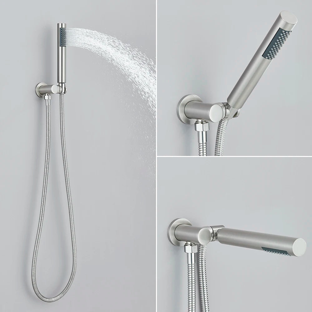 Aurelius Handheld Shower Set - Solid Brass Faucet - Bathroom Upgrade