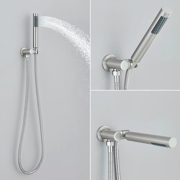 Aurelius Handheld Shower Set - Solid Brass Faucet - Bathroom Upgrade