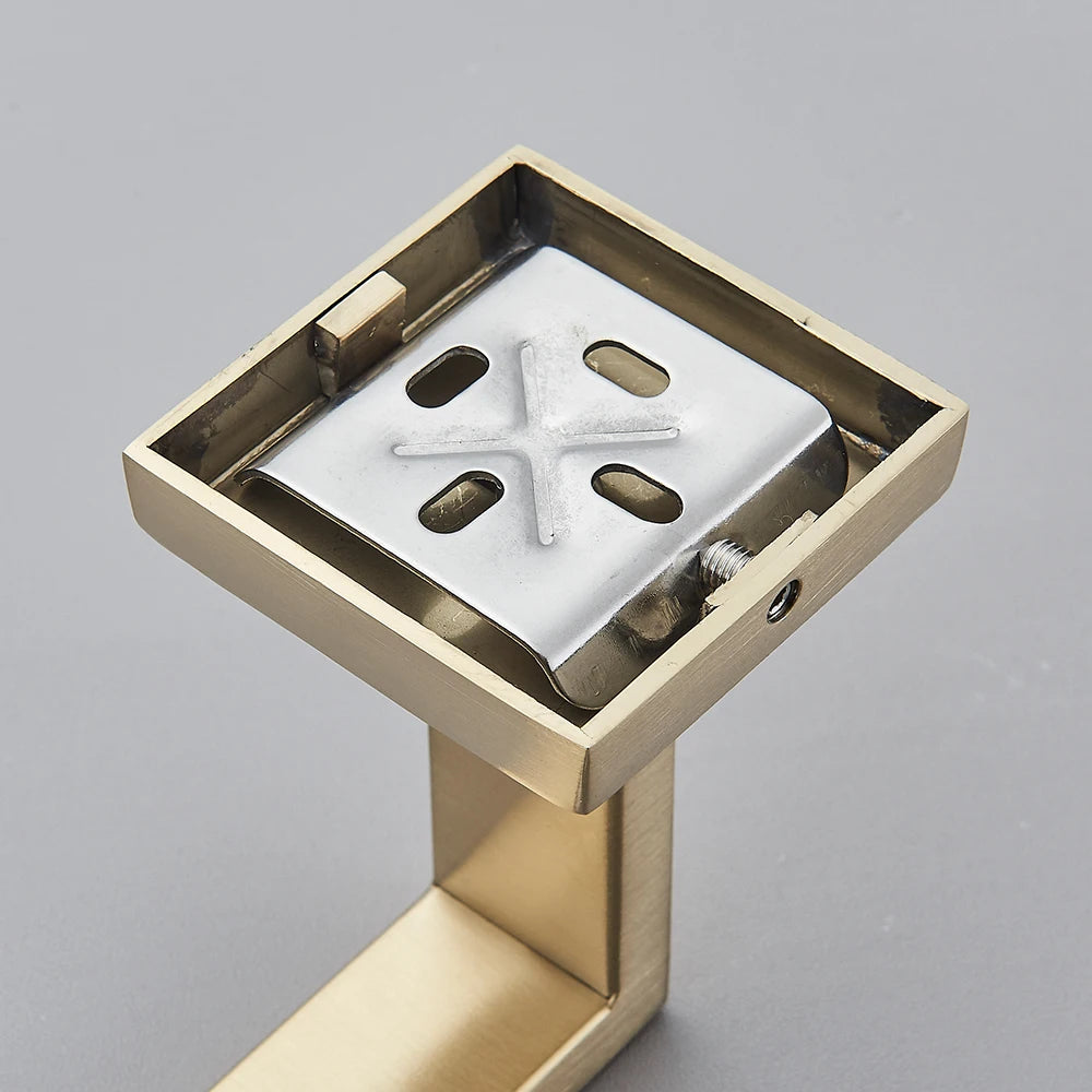 Brushed Gold Bathroom Hardware Set - SUS304 Stainless Steel Wall Mount