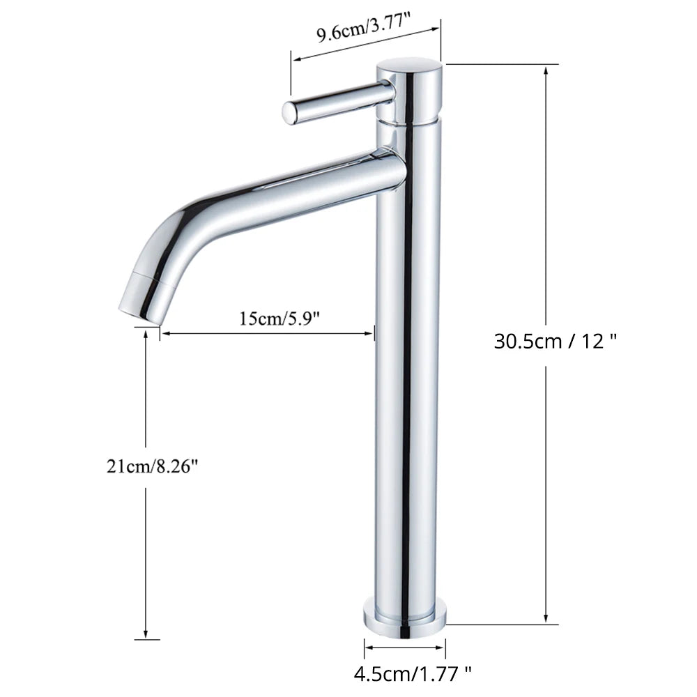 LuxeFlow Modern Bathroom Basin Mixer Tap - Premium Metal Finish