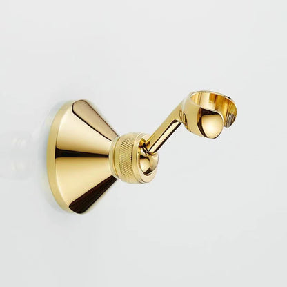 Aureate Luxe - Golden Ceramic Handheld Shower Head - Brass Bathroom Set