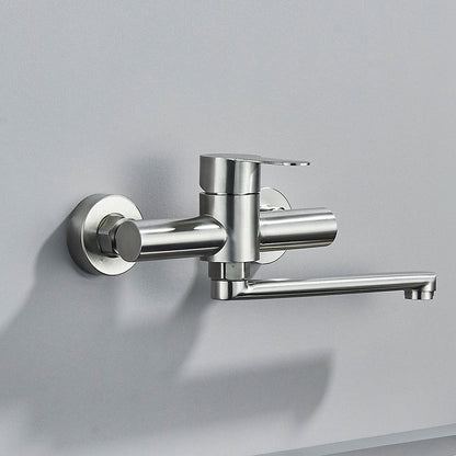 AquaStream Wall Mounted Kitchen Faucet - 360° Swivel Spout - Modern Mixer