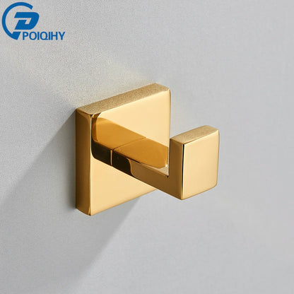 Gold Bathroom Hardware Set - SUS304 Stainless Steel Wall Mount
