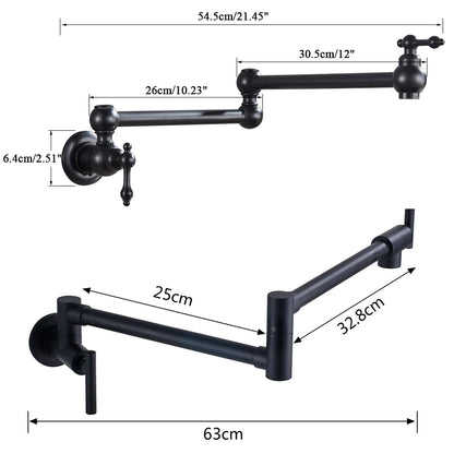 FlexiStream - Wall Mounted Cold Water Tap - Folding 360 Spout