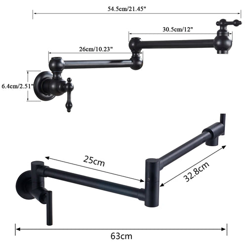 FlexiStream - Wall Mounted Cold Water Tap - Folding 360 Spout