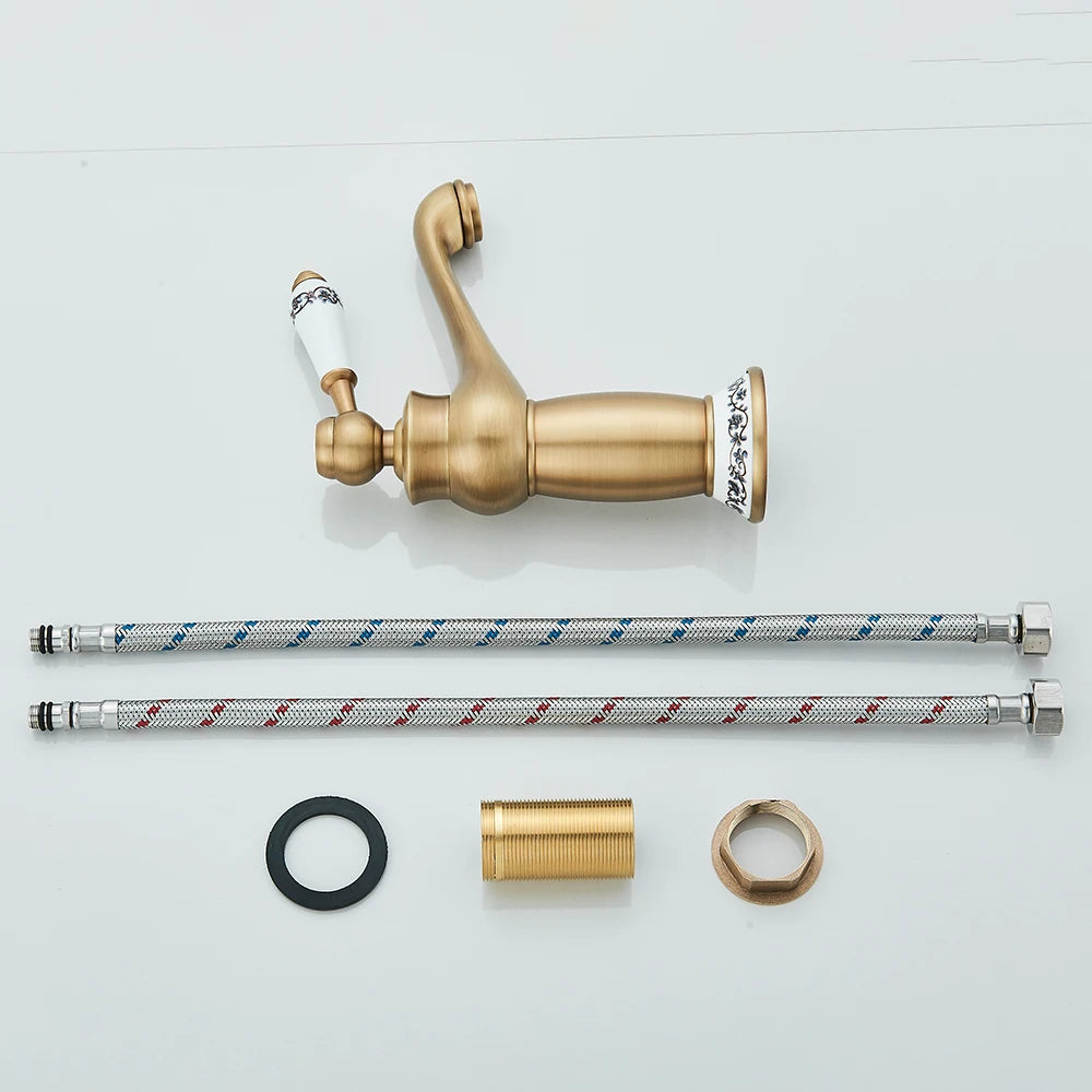 Modern Brass Basin Faucet - Single Hole Bathroom Mixer Tap