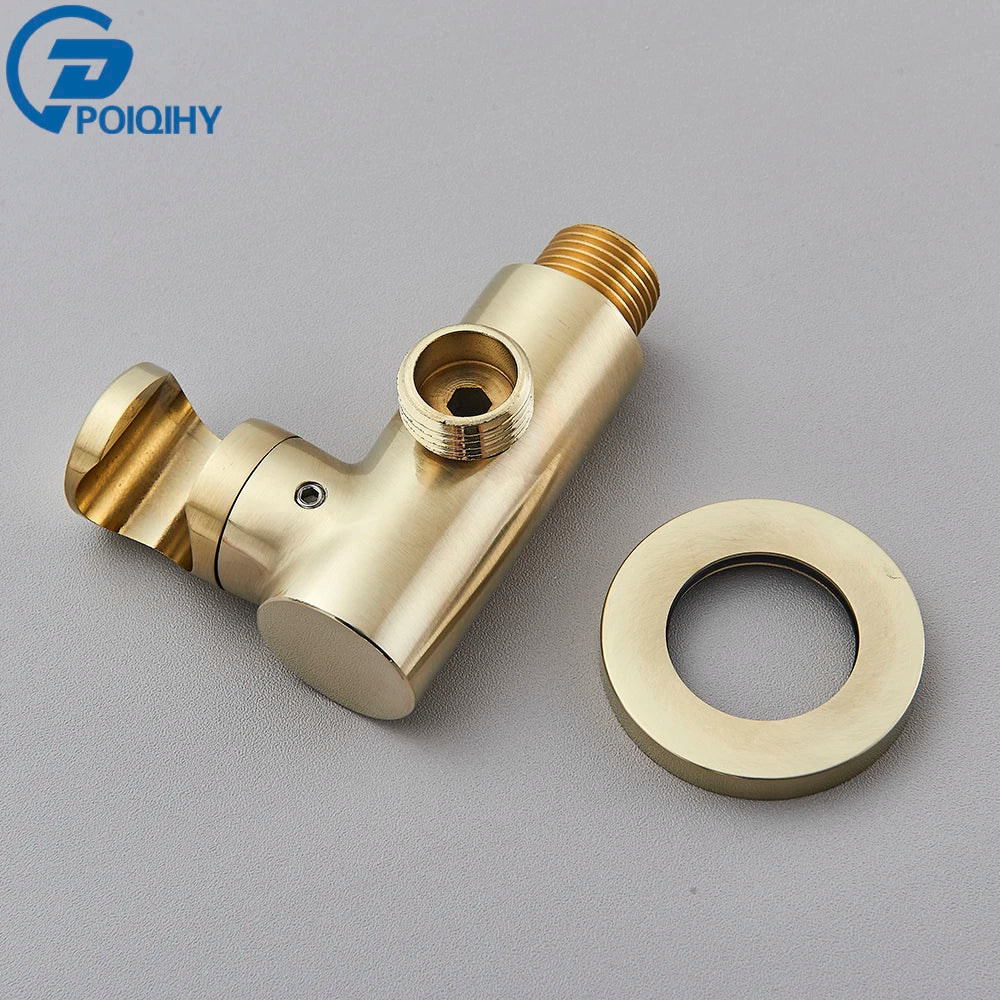Wall Mounted Shower Head Holder - Brass Bidet Sprayer Bracket