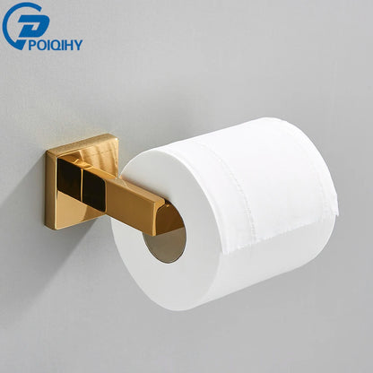 Gold Bathroom Hardware Set - SUS304 Stainless Steel Wall Mount