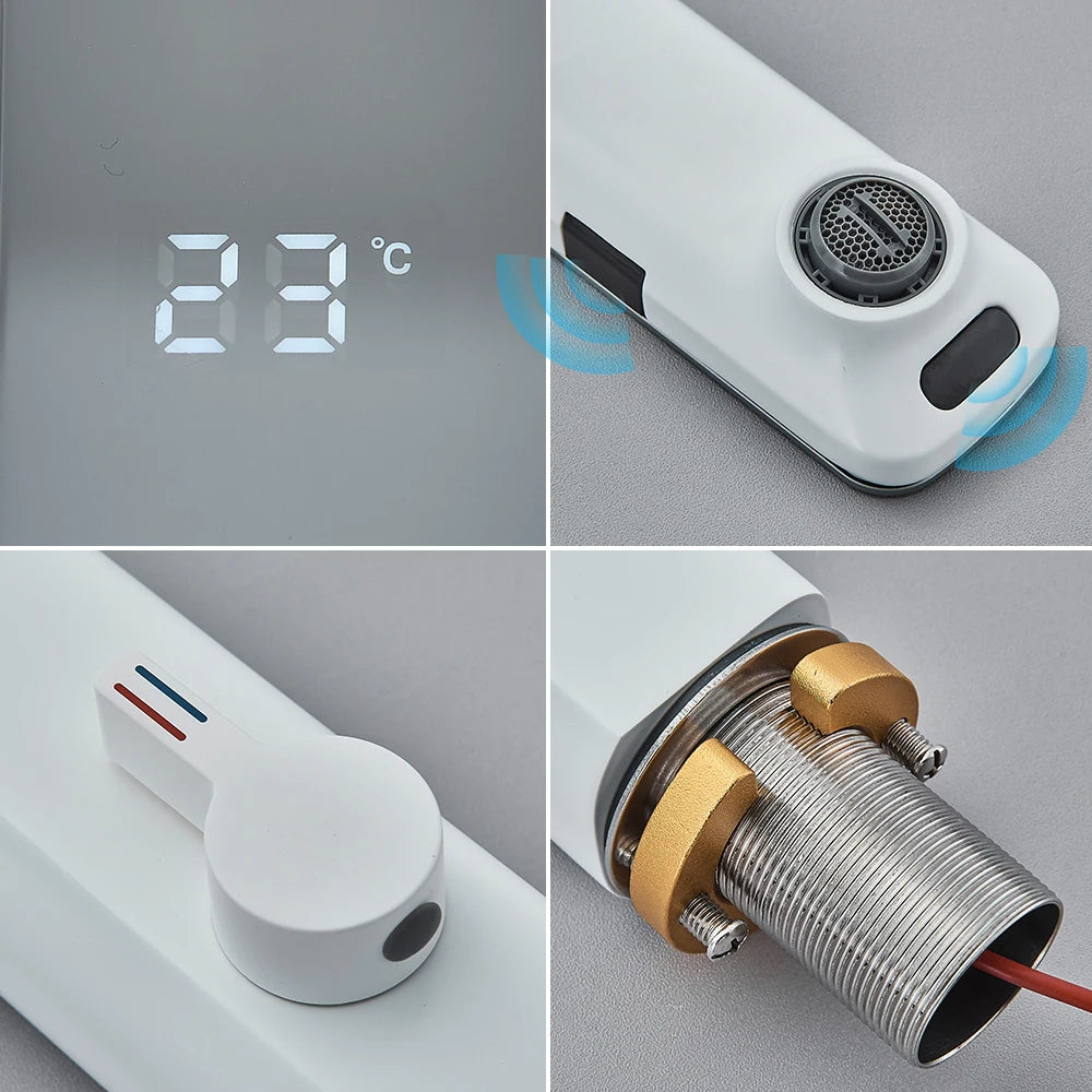 AquaSmart Digital Sensor Faucet - Touchless Mixer Tap - Modern Bathroom