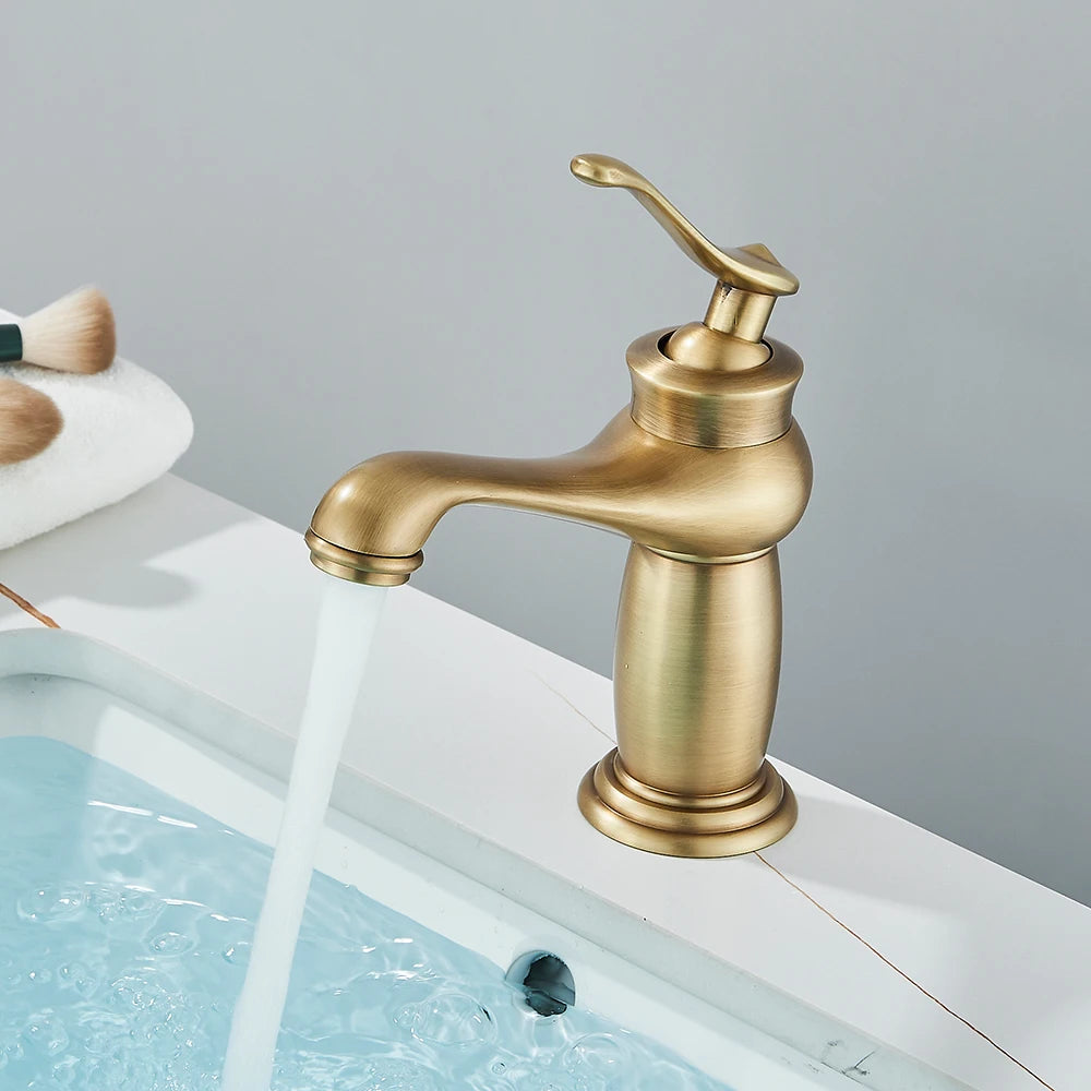Modern Brass Basin Faucet - Single Hole Bathroom Mixer Tap